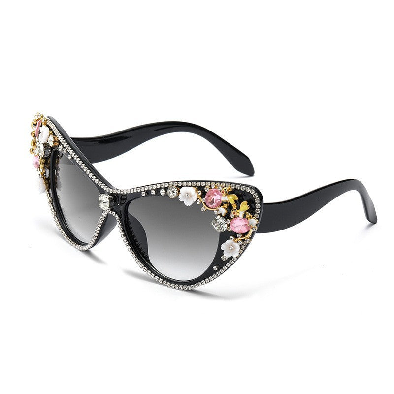 Fashion Cat Eye Rhinestone Sunglasses