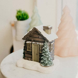 Log Cabin Incense Burner – Resin Cottage Chimney Incense Holder