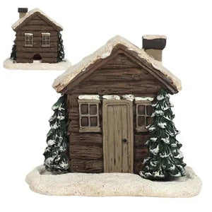 Log Cabin Incense Burner – Resin Cottage Chimney Incense Holder